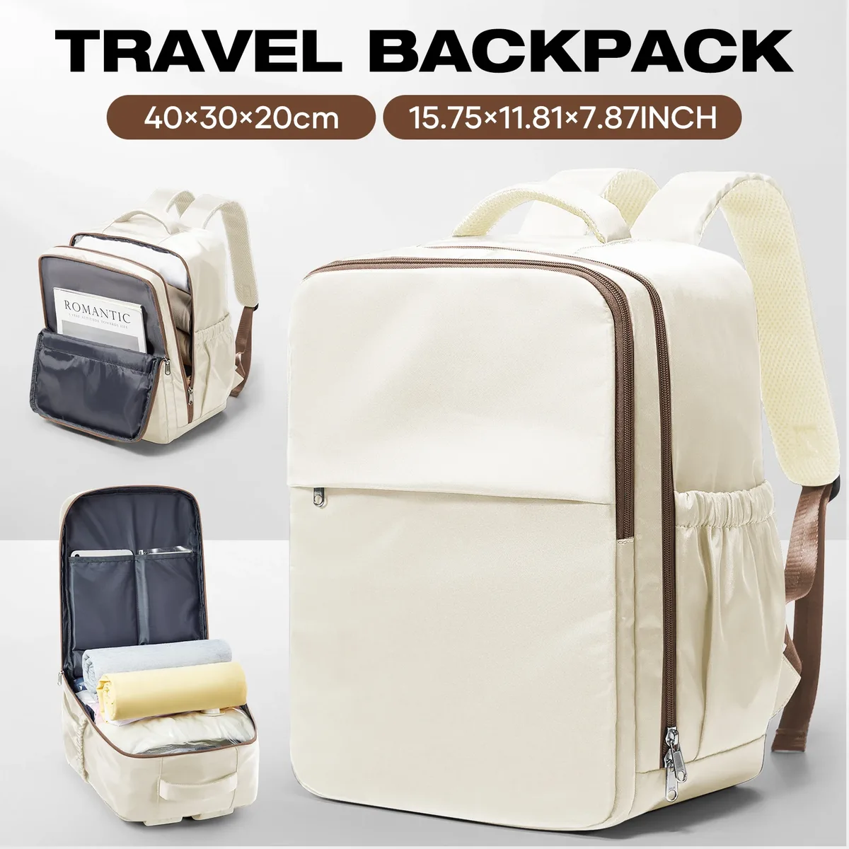sac à dos de voyage pour avion 40x30x20, sac à dos de cabine wizzair 40x30x20, bagages à main pour hommes et femmes, sacs pour ordinateur portable 15,6 pouces