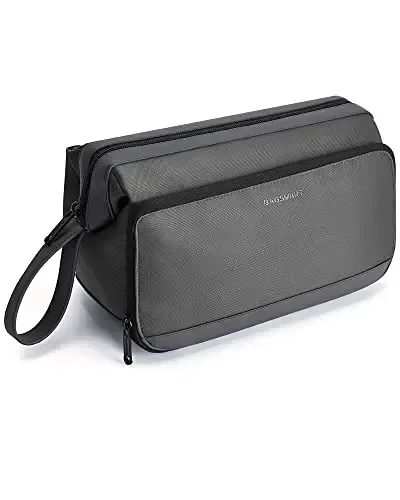 bagsmart-trousse de toilette pour homme, grande ouverture, voyage, eau, degré, rasage, hygiène, douche, essentiels de voyage
