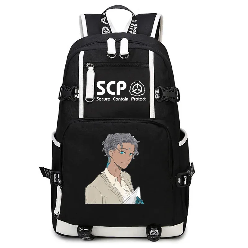 scp-sac à dos avec usb pour étudiants, cartable de voyage