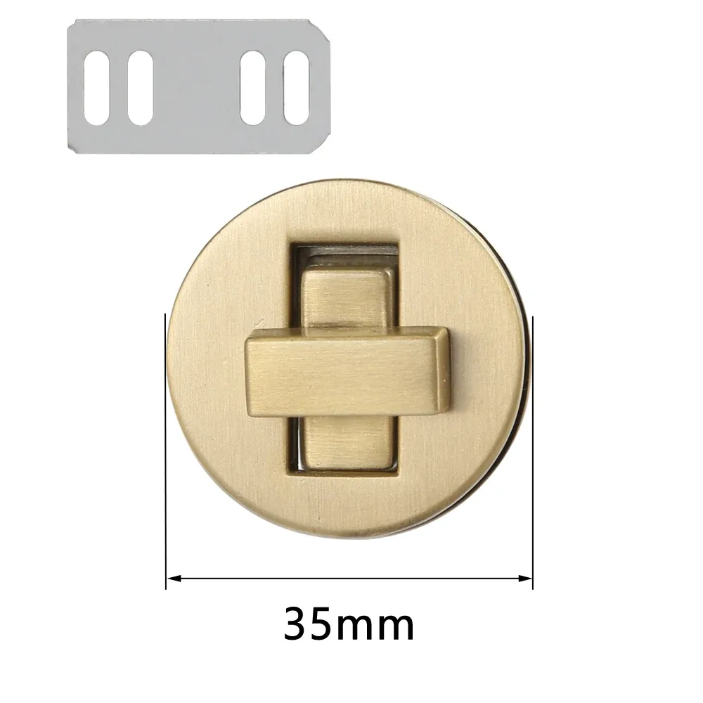 serrures torsadées rondes pour femmes, sac à main bricolage, quincaillerie pour sac à main, accessoires de sacs à bagages, 3.5cm