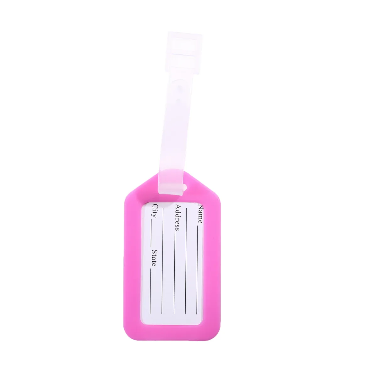 1-10 pièces étiquette de bagage embarquement expédition étiquettes de bagages en plastique accessoire de voyage femmes hommes valise id adresse nom titulaire sac étiquette
