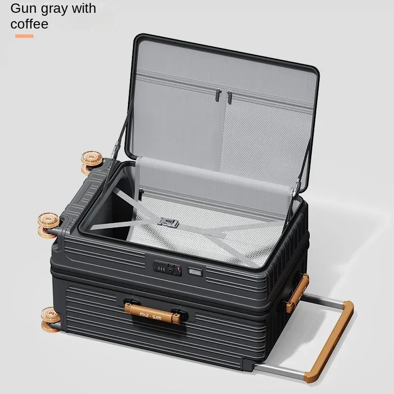 nouvelle valise de voyage grande capacité 28/30 pouces, ouverture frontale, poignée large, compartiment profond, valise de voyage 20 pouces