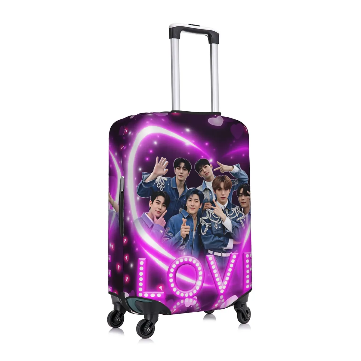 housse de protection amusante pour valise a-astros mj jinjin cha eun woo, lavable, yoon san ha rocky, housses de valise de voyage