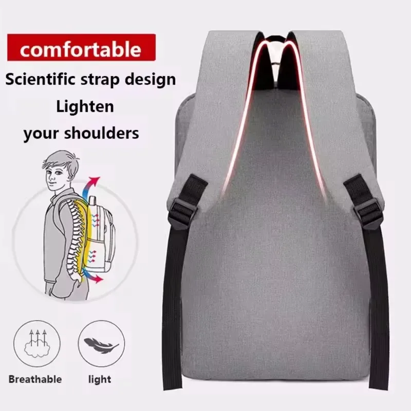 sac à dos pour ordinateur portable résistant à l'eau pour hommes, 15,6 pouces avec chargement usb, design spacieux pour le travail et les études