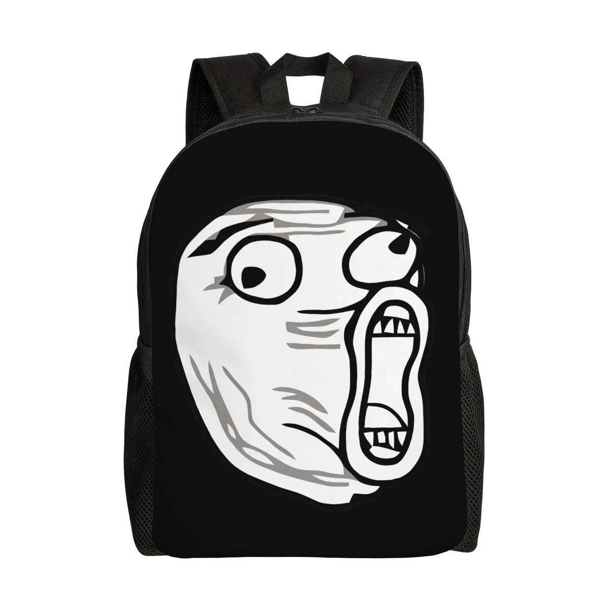 trollface sacs à dos amusants pour hommes et femmes, sac à livres basique pour l'université, l'école, sacs manga