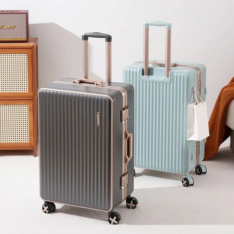 valise de voyage de haute qualité, nouvelle collection, 20 pouces, avec cadre en aluminium, en abs+pc épaissi, disponible en 22/24/26/28 pouces