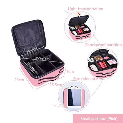 étui à pinceaux de maquillage, sacs de maquillage, valise de maquillage professionnelle complète pour femmes, vanité maleta maquillaje, boîte de rangement d'outils pour ongles
