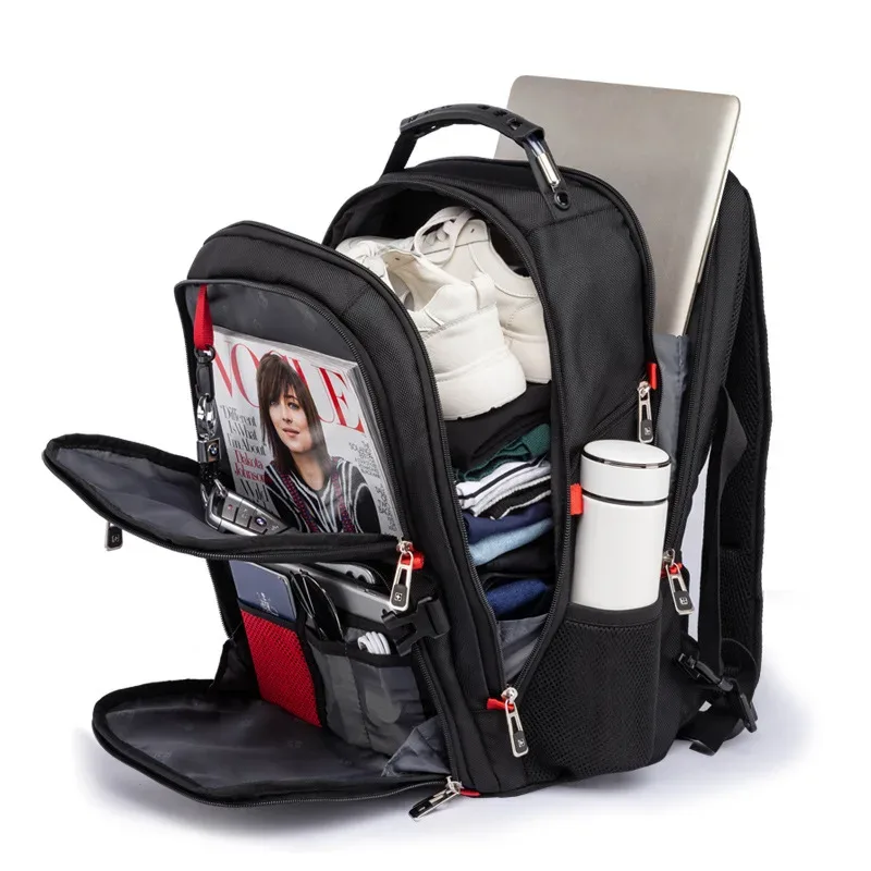 sac à dos imperméable pour hommes, sacs à dos pour ordinateur portable 15.6/17 pouces, sacs de voyage scolaires, sac à dos d'affaires de grande capacité de style suisse, mochila