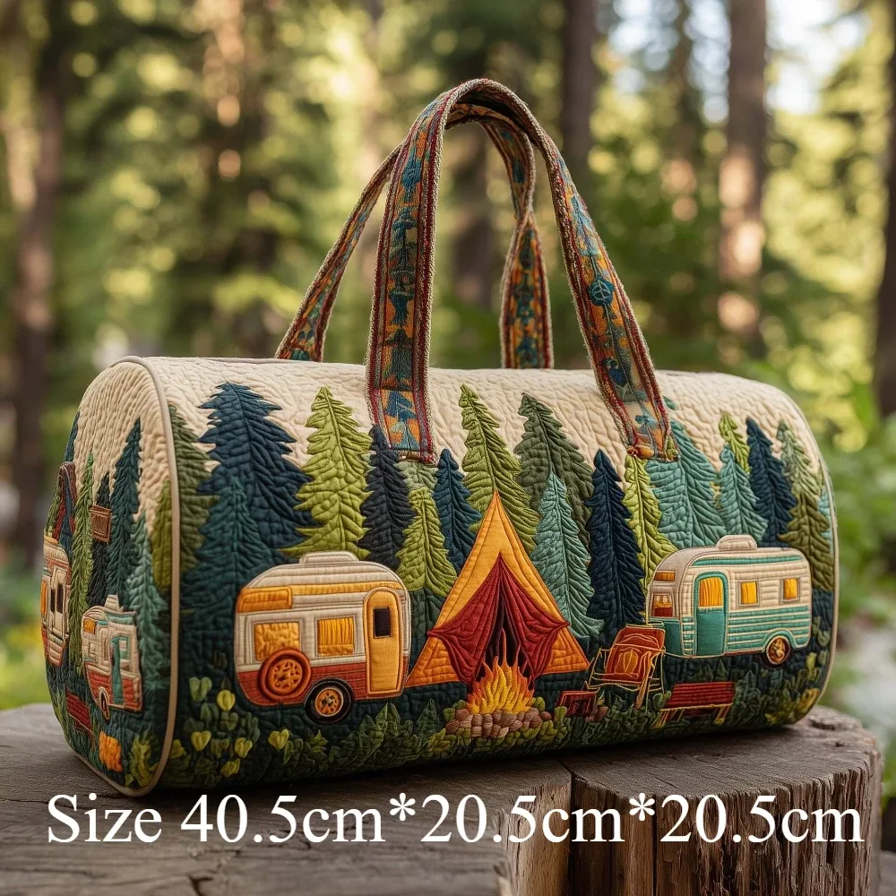 sac de voyage matelassé fait main, vintage, artistique, sac de voyage de style bohème, sac de week-end pour hommes et femmes, camping, randonnée, voyage en voiture