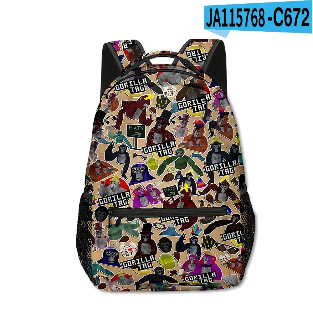 sac à dos tendance et amusant pour étudiants, avec impression 3d de gorille, en tissu oxford imperméable, pour garçons/filles, sacs à dos de voyage