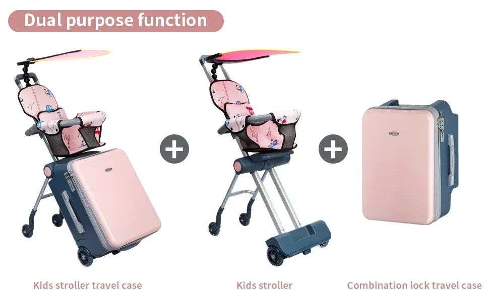 voyager en style avec de grandes valises avec une conception de siège enfant et des roues spinner, un bagage r