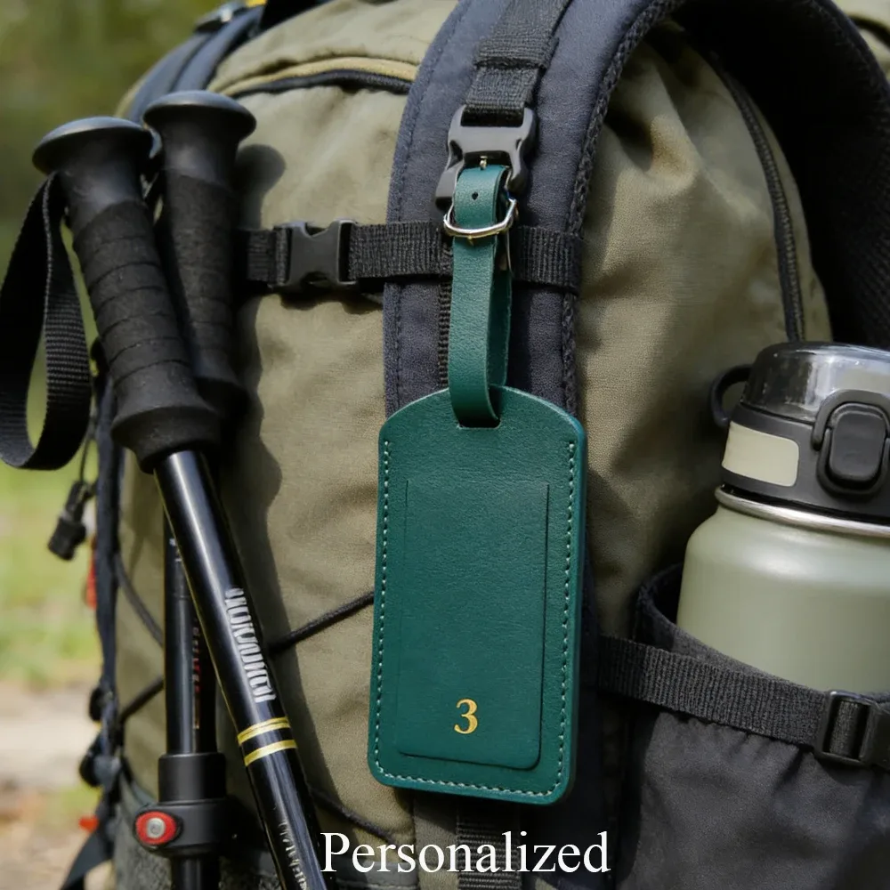 étiquette de bagage en cuir personnalisable, étiquette de valise en cuir véritable de luxe, accessoires de voyage pour femmes, lettres personnalisées, étiquette de bagage pour hommes