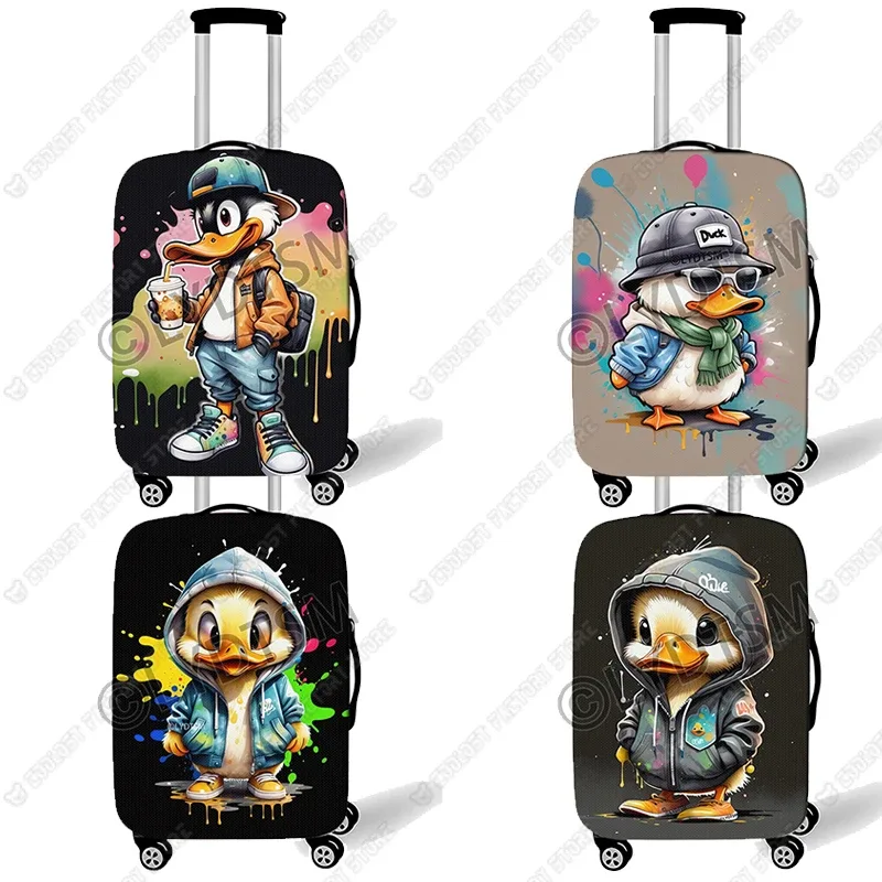 housse de bagage à motif de canard animal mignon de 18 à 30 pouces pour valise de voyage boîtier de chariot housse de protection pour valise