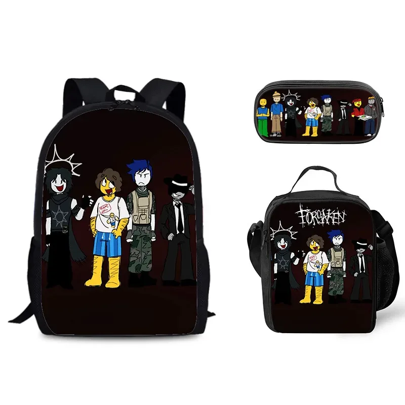 3 pièces ensemble forsaken gubby sac à dos pour les étudiants livre sac luch sac étui pécial forsaken gubby sac à bandoulière enfants cadeaux de noël