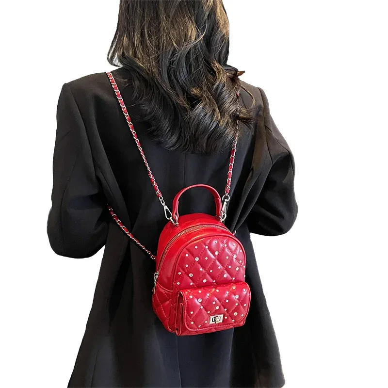 mini sac à dos en pu pour filles, carillon d'université, sac de voyage mignon, mode féminine, nouveau