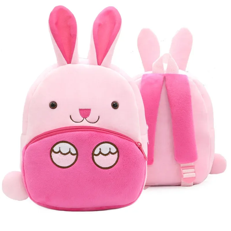 sacs à dos d'animaux de dessin animé 3d pour enfants, sac d'école en peluche douce pour enfants de la maternelle, cartables kawaii pour enfants, filles et garçons