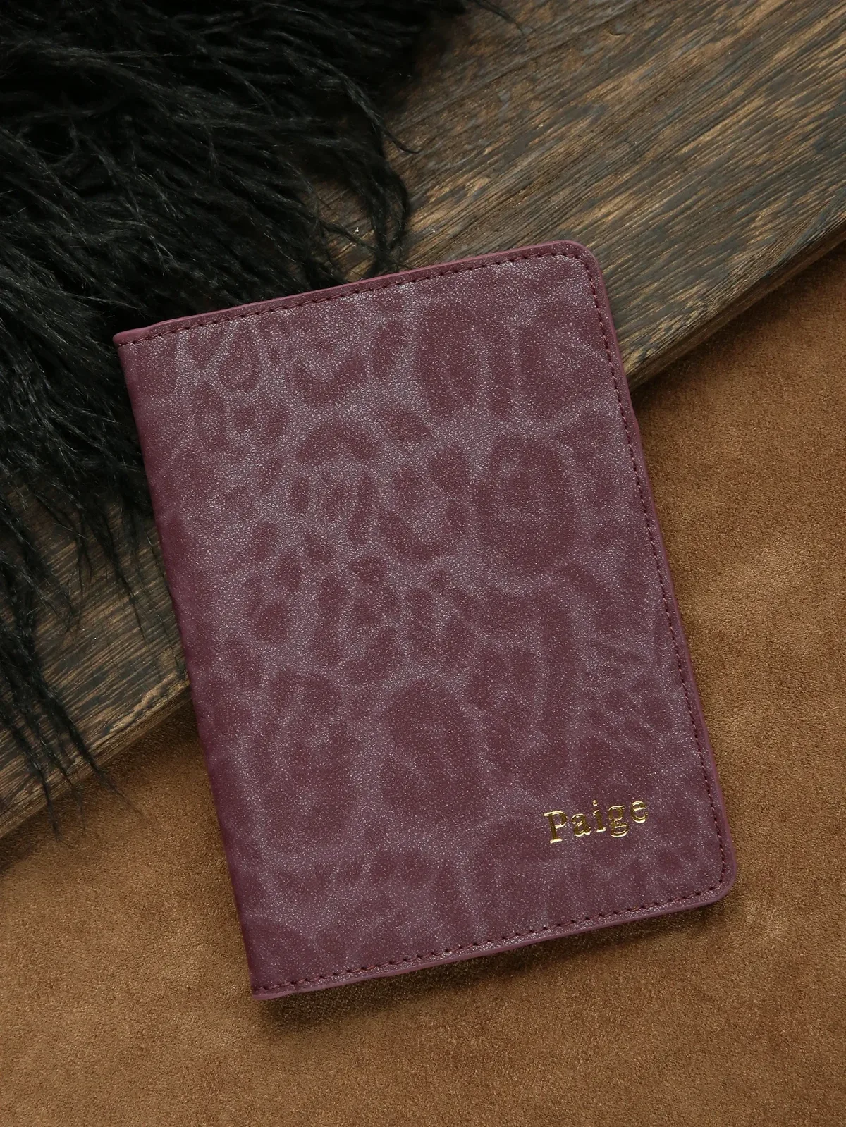 porte-passeport personnalisé avec motif léopard, 1 pièce, couverture de passeport personnalisée avec impression, accessoires de voyage chics faits à la main