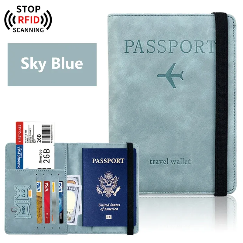 porte-passeport pour voyage essentials, étui portefeuille pour accessoires de voyage, porte-livres de passeport pour femmes/hommes