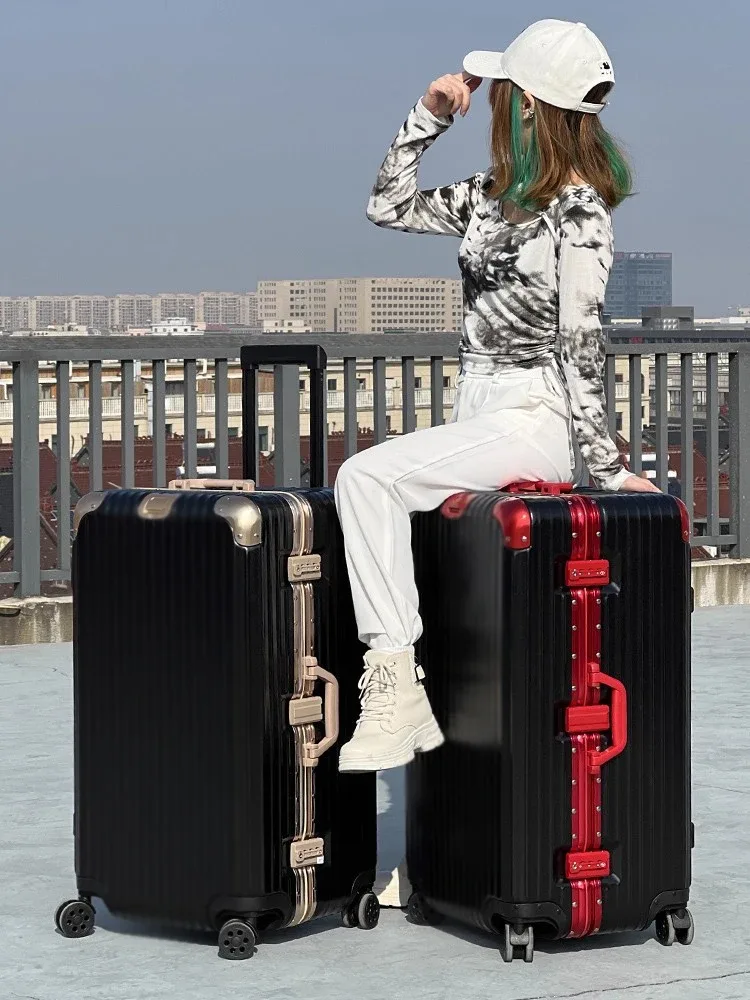 valise grande capacité 3:7, 34 pouces, en abs + pc épaissi, avec cadre en aluminium, serrure à combinaison, bagage à roulettes, valises de cabine 20 pouces