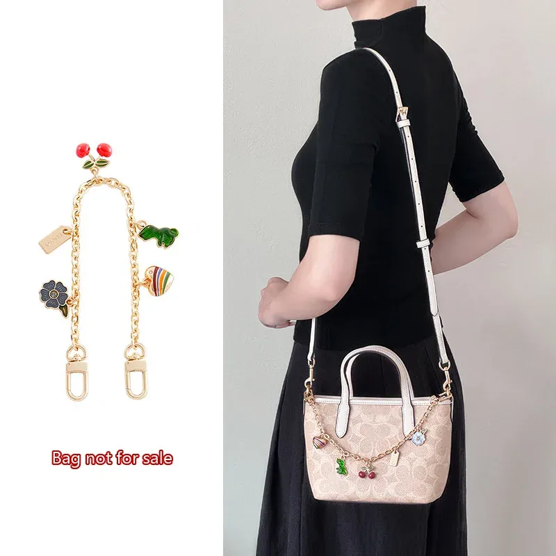 bandoulière pour sac coach city15 mini tote, sangle de sac avec chaîne décorative, accessoires de remplacement pour sac bandoulière