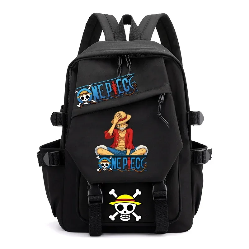 sac à dos one piece pour adolescents, sac à dos pour ordinateur portable, monkey d. luffy, grande capacité, sacs d'école pour étudiants, sac de voyage décontracté pour l'extérieur