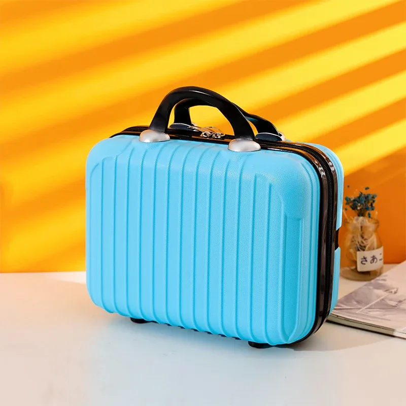 bagage à main portable de 14 pouces, sac à cosmétiques, organisateur de toilette, mini valise de voyage légère et étanche pour femmes, cosmétiques