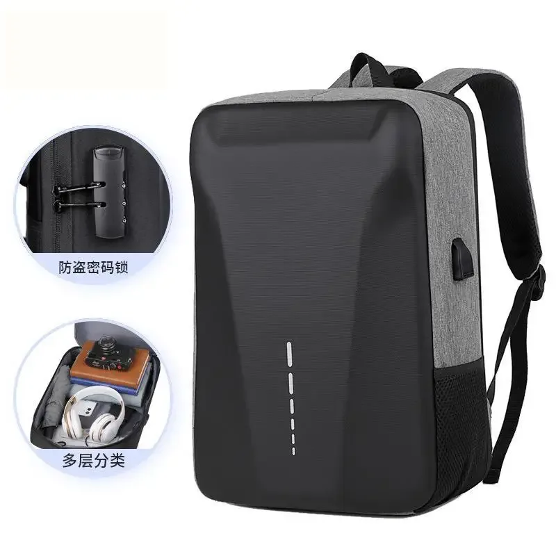sac à dos d'affaires usb à coque rigide pour hommes, sac à dos de voyage antivol décontracté à la mode, tente avancée, sac étanche pour ordinateur portable