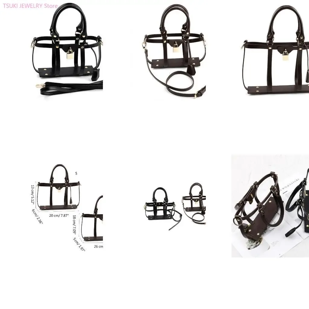 sac fourre-tout creux, ensemble de sacs messager avec bandoulière, pochette en pu pour sac à main, sac à bandoulière, accessoires de bricolage