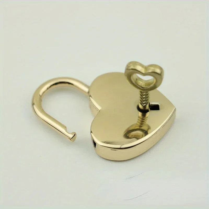 mini cadenas en métal vintage en forme de cœur, 2 pièces, valise, boîte à bagages, serrure à clé avec clé