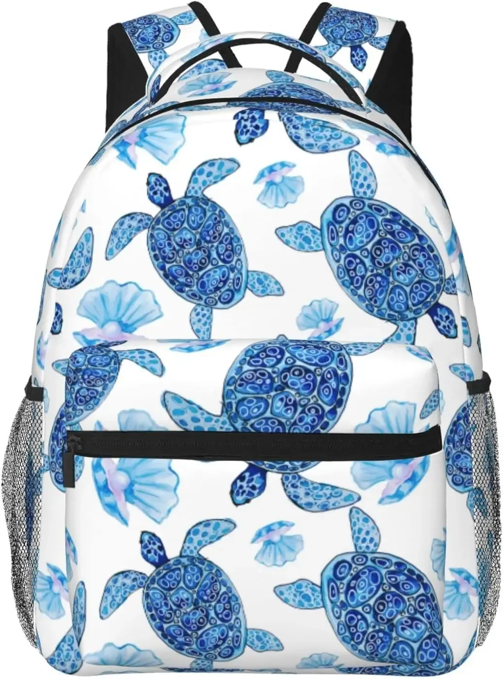 sac à dos léger en coquille de tortue bleue pour ordinateur portable, sac à livres universitaire, sac de jour décontracté, sac de voyage pour hommes et femmes
