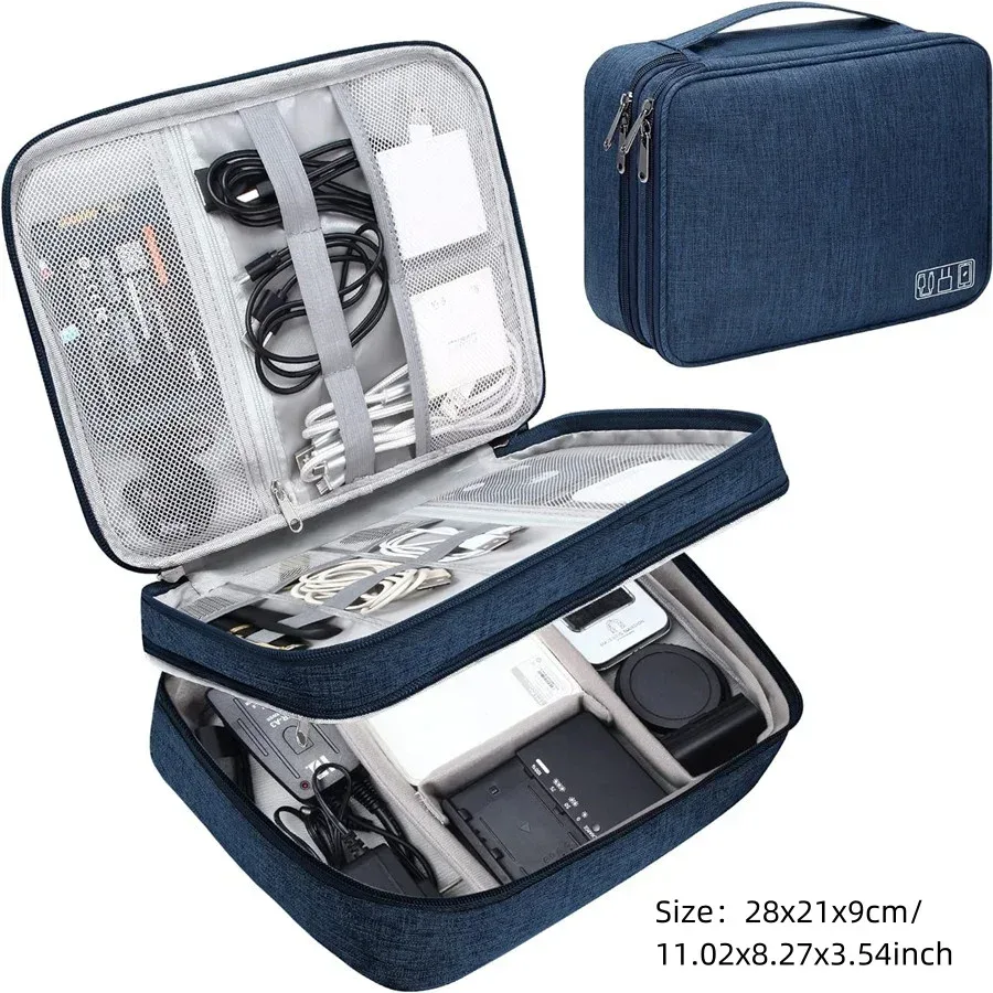 sac de rangement numérique portable, gadget usb, pochette de rangement de câbles étanche, appareils électroniques, accessoires, pack de fournitures