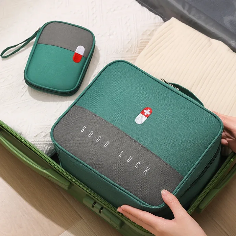 kit de médicaments médicaux, sac de rangement de santé multifonctionnel en couches, pochette de rangement pour femmes, pochette de maquillage de voyage, sac à cosmétiques
