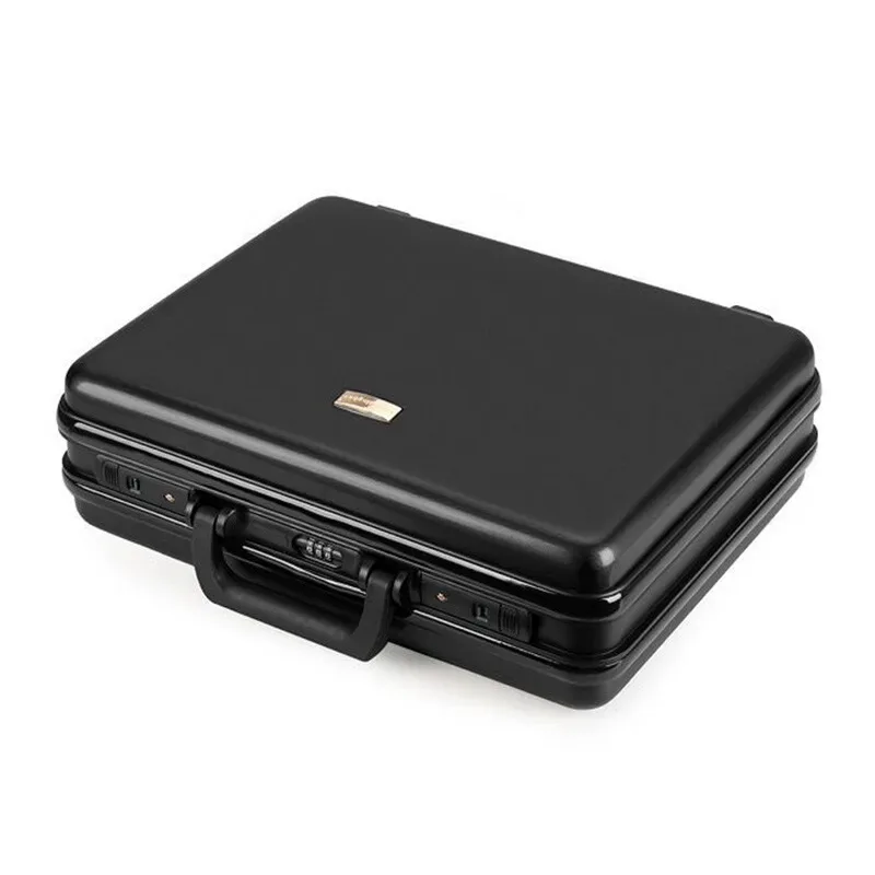 mallette d'affaires abs + aluminium – mallette de rangement pour outils tsa lock avec design portable et compartiments à main