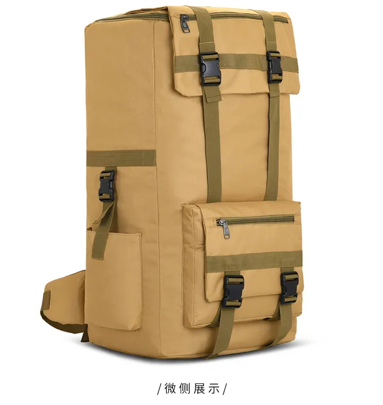 sac à dos de voyage unisexe grande capacité 120l en tissu oxford, style urbain simple pour sports de plein air, sac de randonnée avec bretelles ergonomiques
