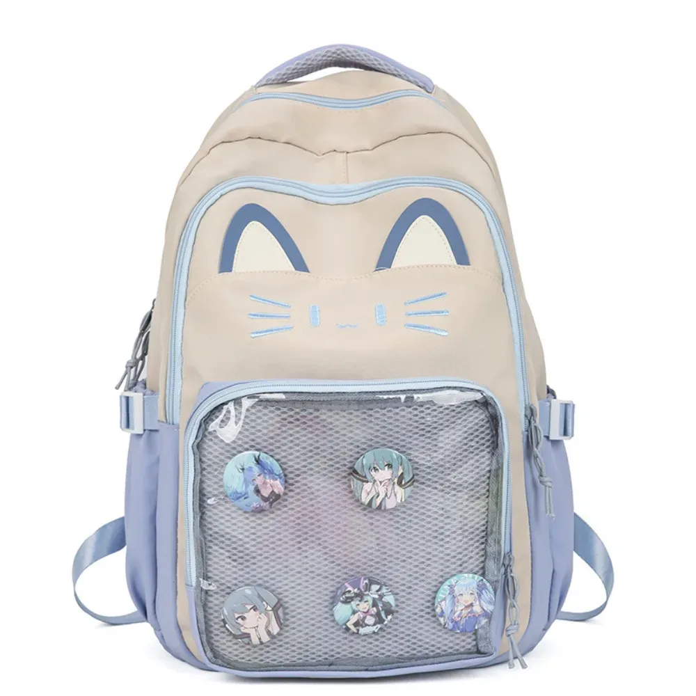 kawaii femmes sac à dos rose doux japonais dessin animé chat ita sac mode grande capacité décontracté polyvalent sacs à dos pour dames