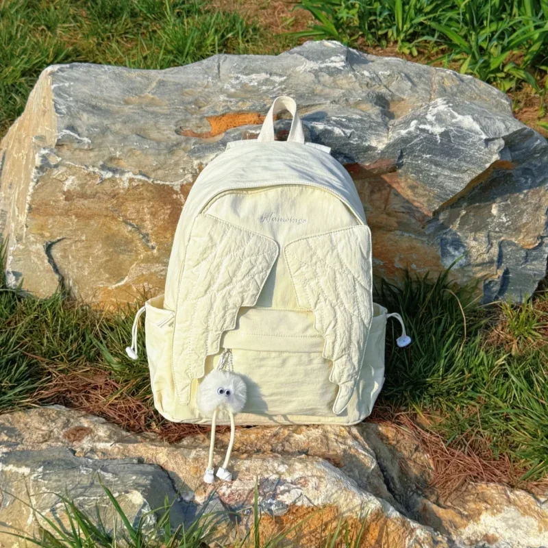 sac à dos ailes d'ange de marque pour filles, niche douce et polyvalente, en toile, nouveau sac de voyage tend