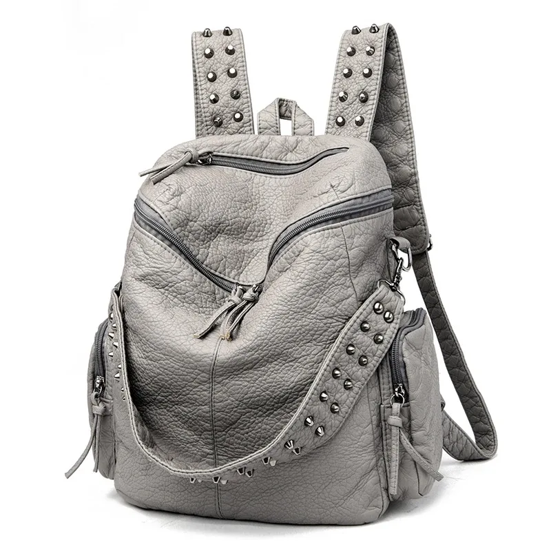 annmouler – sacs à dos en cuir souple pour femmes, sac de jour de luxe de qualité, sac de voyage antivol, grand sac d'école