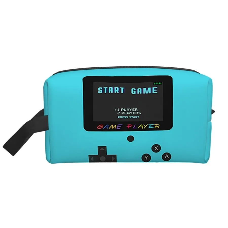 sac de rangement de produits de toilette pour console de jeux simples, sac de maquillage, sac à cosmétiques portable, accessoire de maquillage, grande pochette à cosmétiques, sac de voyage