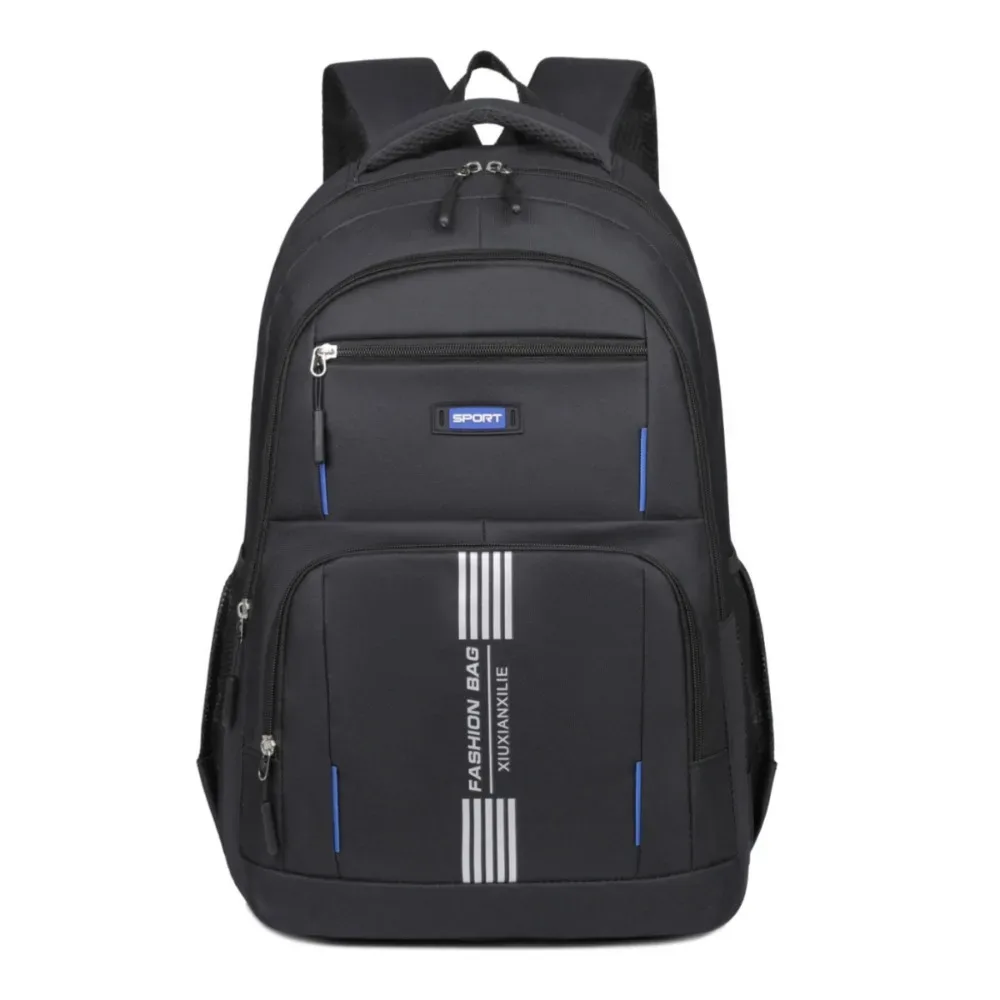 sac à dos multi-couches de style neutre avec poches superposées, sac à dos décontracté pour les voyages d'affaires, sac pour ordinateur portable, imperméable