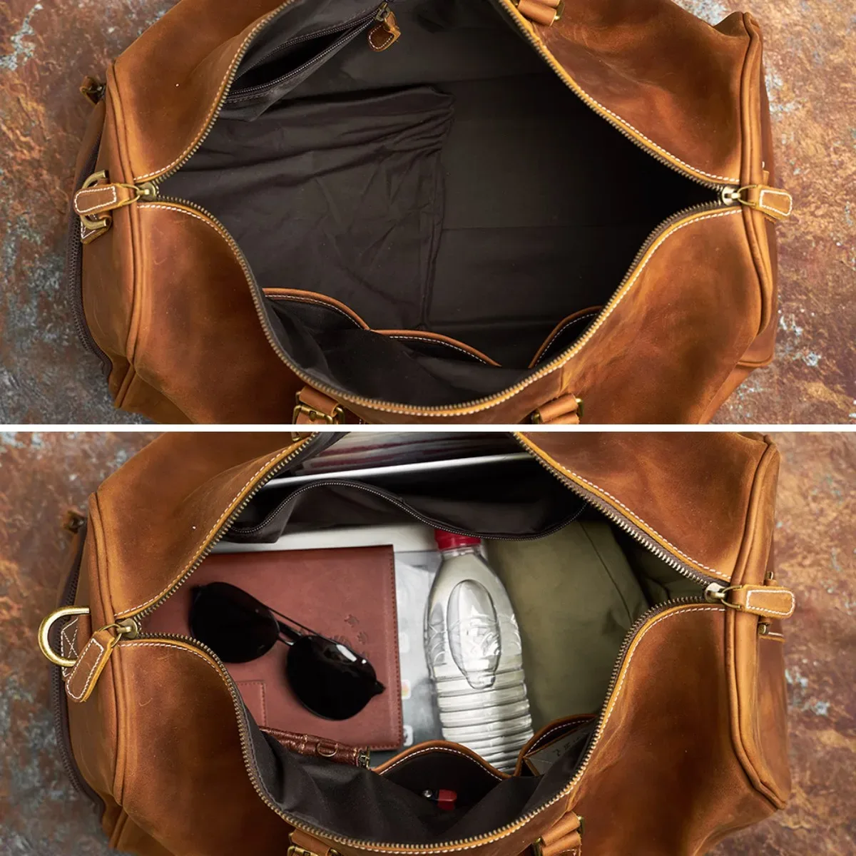 nasva sac de voyage en cuir pour hommes sac de sport en cuir vintage pour hommes sac à main sac à bagages sacs à bandoulière sacs de messager sac de week-end