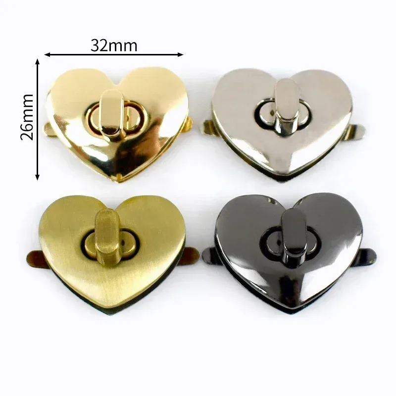 boucles de verrouillage de sac en métal, 2 pièces, serrures torsadées pour sac à main pour femmes, sacs à bandoulière, fermoir de loquet, accessoires de quincaillerie de bricolage