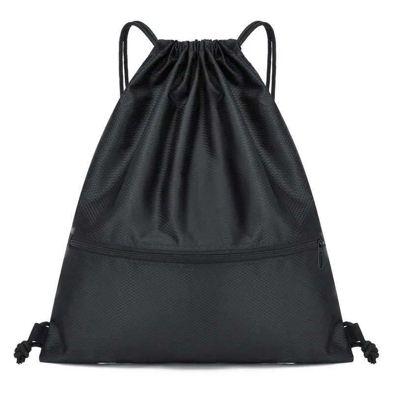 sac à dos léger à cordon de serrage pour hommes et femmes, sac à dos de sport, de fitness, de loisirs en plein air, sac à fermeture éclair