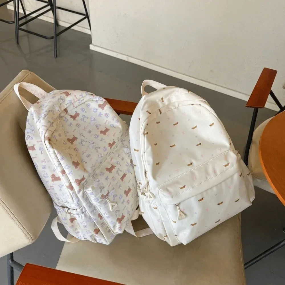 Sac à dos pour chien en nylon Kawaii, style coréen, sac à main, sac d'école pour étudiants, sac de voyage, grande capacité, sac à bandoulière, extérieur