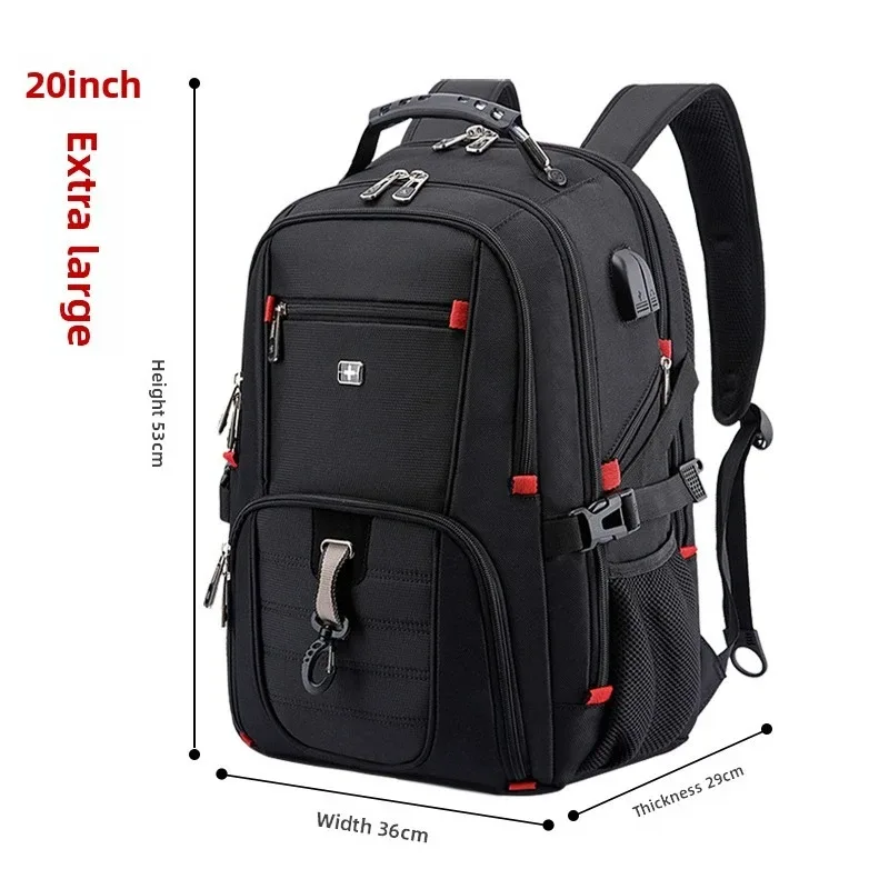 sac à dos imperméable pour hommes, sacs à dos pour ordinateur portable 15.6/17 pouces, sacs de voyage scolaires, sac à dos d'affaires de grande capacité de style suisse, mochila