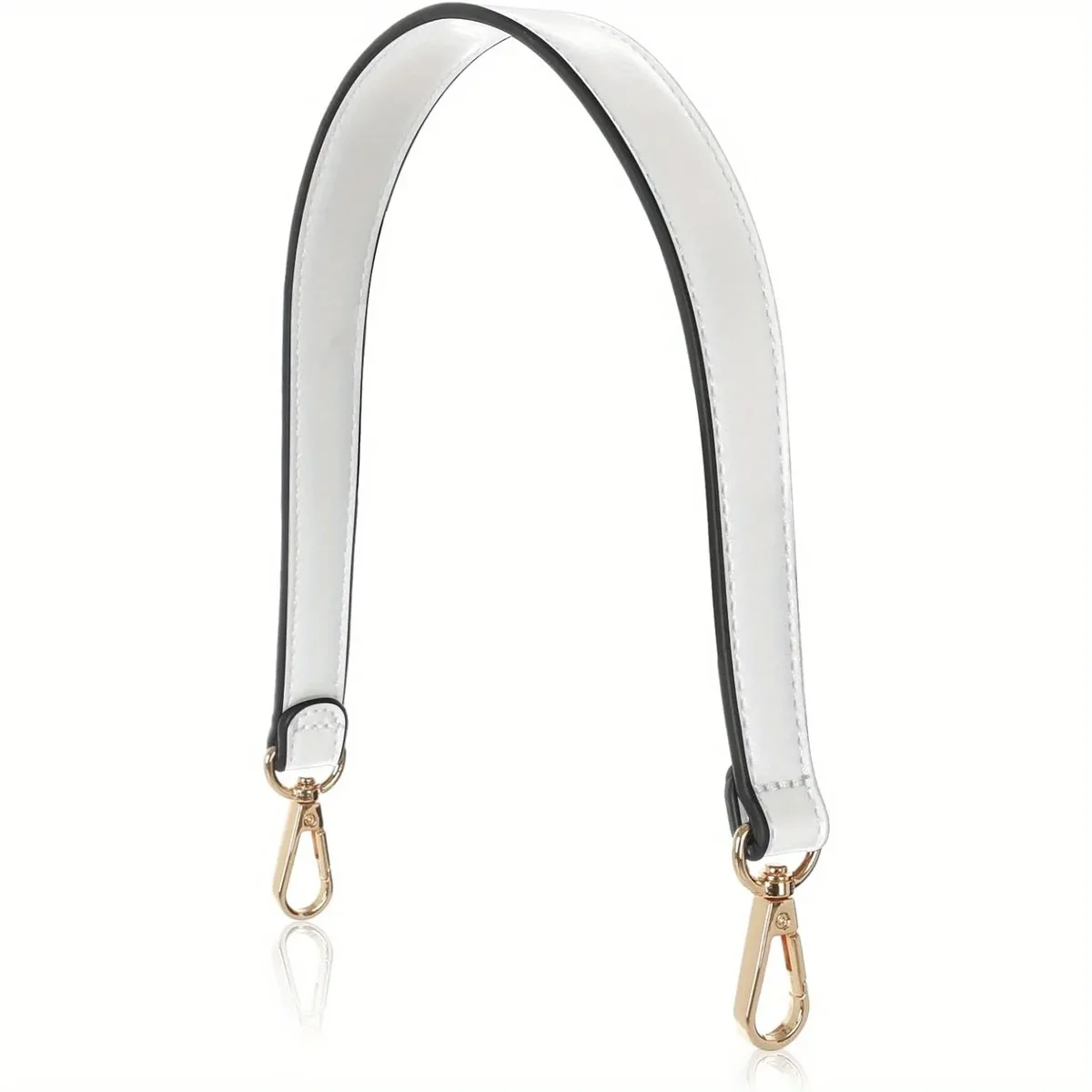 sangle de sac à bandoulière en cuir noir, poignée de sac à main en cuir de 19 pouces, sangles de remplacement avec fermoirs pivotants