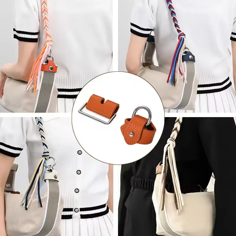 sac à boucle de connexion en cuir, accessoires pour boîte à déjeuner hermes, sac à bandoulière, sacs pour femmes, pièces de modification diy