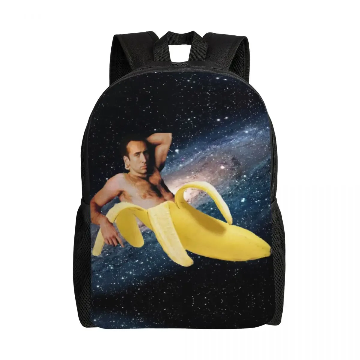 sac à dos personnalisé pour ordinateur portable nicolas cage meme, sac à livres de base pour femmes et hommes, sacs amusants pour étudiants