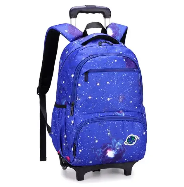 cartable à roulettes école sac à dos à roulettes pour garçons enfants sacs de chariot d'école bagages de voyage école sac à dos roulant sacs