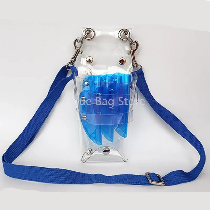 sac de rangement transparent pour ciseaux de coiffure, 1 pièce, 10 documents, étui de salon, support en poudres, sacoche, outil de coiffure, 2 #