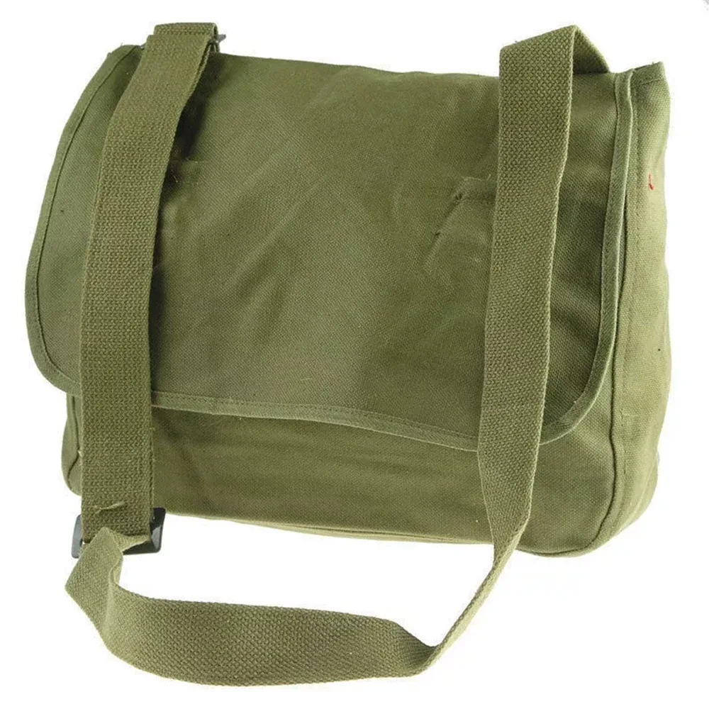 Sac en toile vintage à l'ancienne, sacoche militaire en poudre